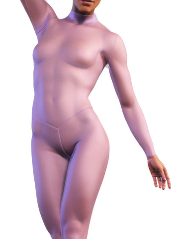 Light Purple Mesh Suit-unitard-bootysculpted